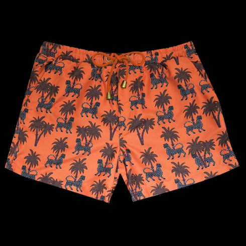 Gattopardo orange swim shorts